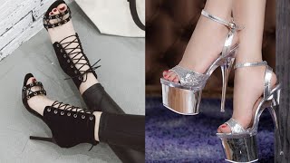 TOP 50 NEW DESIGN AND ELEGANT HEEL SANDALS DESIGN FOR LADIES OF 2K24 [upl. by Codel483]