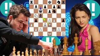 Mistake chess game 236 Magnus Carlsen vs Alexandra Kosteniuk [upl. by Oicneserc]