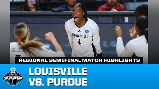 Louisville vs Purdue 2024 NCAA volleyball regional semifinal highlights [upl. by Ermeena]