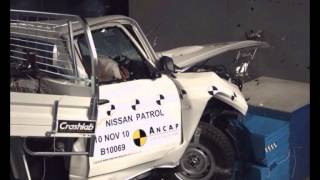 ANCAP CRASH TEST Nissan Patrol Cab Chassis 3 star ANCAP safety rating [upl. by Rad191]