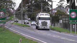 Big Aussie Trucks Videos NO809Kenworth K 200 for Browns Stockfeeds in Korumburra [upl. by Rafaela]