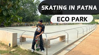 Skateboarding in patna  Skating in patna  skatepark  Skateboard  Eco park  Patna  Bihar [upl. by Mcgraw]