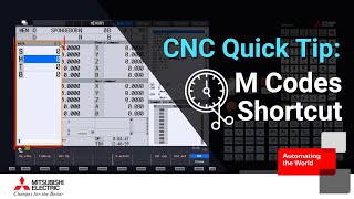 Mitsubishi Electric CNC Quick Tips  Running M Codes On The Fly [upl. by Nottnerb]