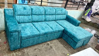 sofa SOFA COME BED L SHAP WHIT STORAGE  MY NO 9920859681  MY ARS IN DESCRIPTION [upl. by Annahahs]