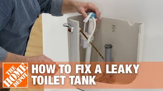 How to Fix a Leaky Toilet  How to Stop a Running Toilet Tank  The Home Depot [upl. by Eityak842]