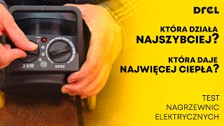 Która nagrzewnica działa najszybciej Która daje najwięcej ciepła  Test nagrzewnic elektrycznych [upl. by Nywroc]