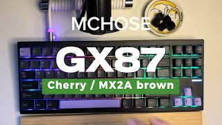 Mchose GX87  Cherry MX2A brown mechanicalkeyboard keyboard typing [upl. by Asiaj921]