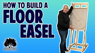 How To Build A Floor Easel  DIY Art Easel  Easy Woodworking Project [upl. by Jurkoic]