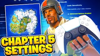 NEW Best CHAPTER 5 Controller Settings for Fortnite PS4PS5XBOXPC [upl. by Nohpets]