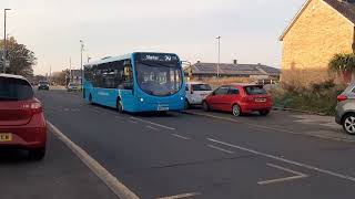 A Arriva NE Journey Mark liveried Wright StreetLite DF on the 29 to Marton 1552 NK14 GGA [upl. by Grayce]