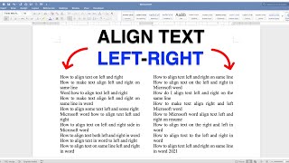 How To Align Text Left And Right On Same Line In Word [upl. by Courtnay414]