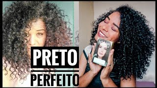 COMO PINTAR O CABELO CACHEADO EM CASA DE PRETO TINTA MÁRCIA MAX [upl. by Ngo]