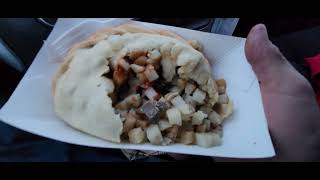 Flank Steak and Rutabaga Pasty Review Jean Kays Pasties Iron Mountain MI 12623 [upl. by Arda]