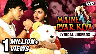 Maine Pyar Kiya Songs  Lyrical Jukebox  Salman amp Bhagyashree  Kabootar Ja Ja Ja  SPB amp Lata Hits [upl. by Nosredneh29]