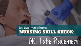 Nursing Skill Check NG Tube Placement [upl. by Assirialc290]