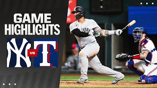 Yankees vs Rangers Game Highlights 9224  MLB Highlights [upl. by Ogaitnas]