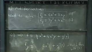 Lec 21 Gradient fields and potential functions  MIT 1802 Multivariable Calculus Fall 2007 [upl. by Aydin]