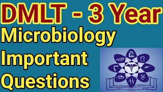 DMLT3 YEAR Microbiology Important Questions pdf l Paramedical Courses Notes in Kannada [upl. by Nina]