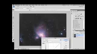 The Great Orion Nebula processing astrophotography using photoshop Part 2 [upl. by Stanway980]