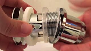 How to Install a pop up sink drain with overflow how to change a sink drain easily in 30 sec [upl. by Enytsuj]