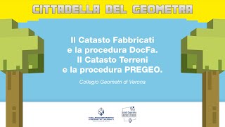 Il Catasto Fabbricati e la procedura DocFa Il Catasto Terreni e la procedura PREGEO [upl. by Alleras946]