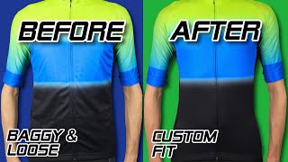 Tailoring cheap CYCLE JERSEYS from loose amp baggy to a premium fit [upl. by Naesar96]