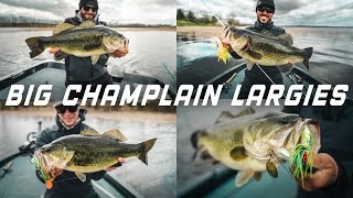 CRUSHING LAKE CHAMPLAIN LARGEMOUTH FISH AFTER FISH [upl. by Martita]