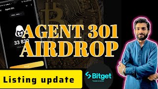 AGENT 301 AIRDROP Agent Airdrop listing update  How to connected bitget wallet nomanbhattitech [upl. by Tiffanie]