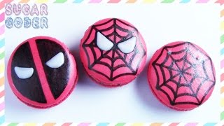 SPIDERMAN MACARONS DEADPOOL MACARONS  BY SUGARCODER [upl. by Dera794]