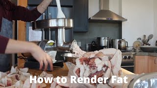 How to Render Fat SAME METHOD ALL FATS Pork Fat Beef Fat Bear Fat Lard and Tallow [upl. by Moriah]