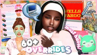 60 overrides you NEED in your game 🫧  mod links  the sims 4 [upl. by Socrates343]