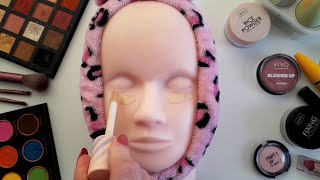 ASMR Skincare and Makeup on Mannequin No Talking [upl. by Aivuy]