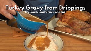 How to Make Gravy from Turkey Drippings  Thanksgiving Turkey Gravy  Turkey with Gravy  Easy Gravy [upl. by Anali]