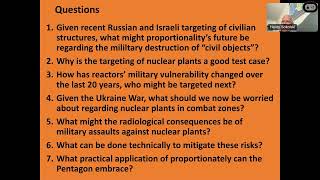 CGSR  Proportionality and the Military Targeting of Nuclear Plants Henry Sokolski [upl. by Nylecoj]