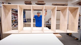 How to Build Custom Bookcases with BuiltIn Desk [upl. by Bainter]