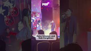 Gab Pangilinan amp Myke Salomon perform at the ShariLa Christmas Tree Lighting event  PEP Goes To [upl. by Tloh]