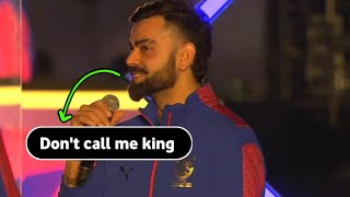 Virat Kohli says dont call him King 😅  Full video  Kohli speech [upl. by Vergil]