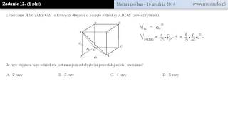 Zadanie 12  matura próbna  grudzień 2014 [upl. by Eliseo]