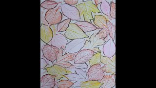 Easy Crayon Rubbing Art Project  Autumn Leaves [upl. by Thibault5]