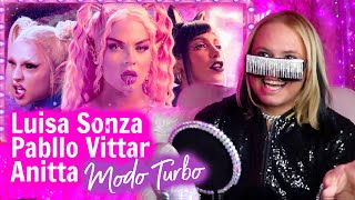 Luísa Sonza Pabllo Vittar Anitta  MODO TURBO Clipe Oficial REACTION [upl. by Schlicher445]