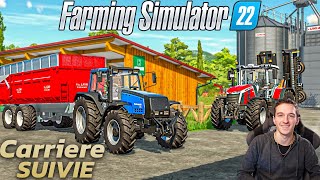 BEAUCOUP DE TRAVAIL SUR LA CARRIERE SUIVIE  Farming Simulator 22 [upl. by Yelwah642]