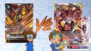 Wargreymon ACE VS Megidramon DIGIMON TCG [upl. by Olatha727]