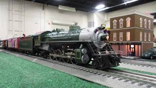 O Gauge Southern 4501 Starting Up And Rolling Past A Southern USRA 060 At The Hickory Train Show [upl. by Enuj]