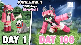 I Spent 100 Days as a DIREWOLF in Minecraft [upl. by Jamieson]