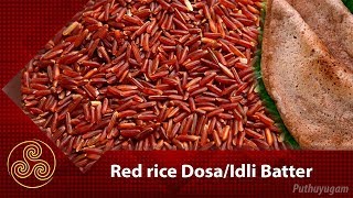 How to make Red Rice Idli  Dosa batter  Azhaikalam Samaikalam [upl. by Morry236]