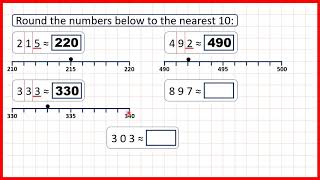 Round threedigit numbers to the nearest 10  Place Value  Year 3 [upl. by Tronna]