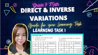 DIRECT amp INVERSE VARIATIONSLEARNING TASK 1 WEEK 1 [upl. by Adiraf819]