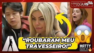 🟠 LIZI FICA ENFURECIDA E BRIGA COM MORADORES DA CASA LARANJA quotROUBARAM MEU TRAVESSEIROquot GRITOU ELA [upl. by Brieta]