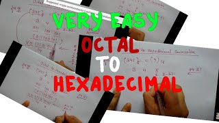 octal to hexadecimal  very easy [upl. by Ttebroc314]