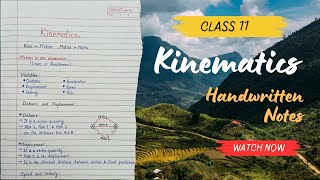 Kinematics Class 11 Notes  Physics  NEET  CBSE  HSC Board neet class11 physics aiims [upl. by Airdnaxela]